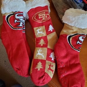 NFL Women's Team Logo Footy 3 Pack Slipper Socks